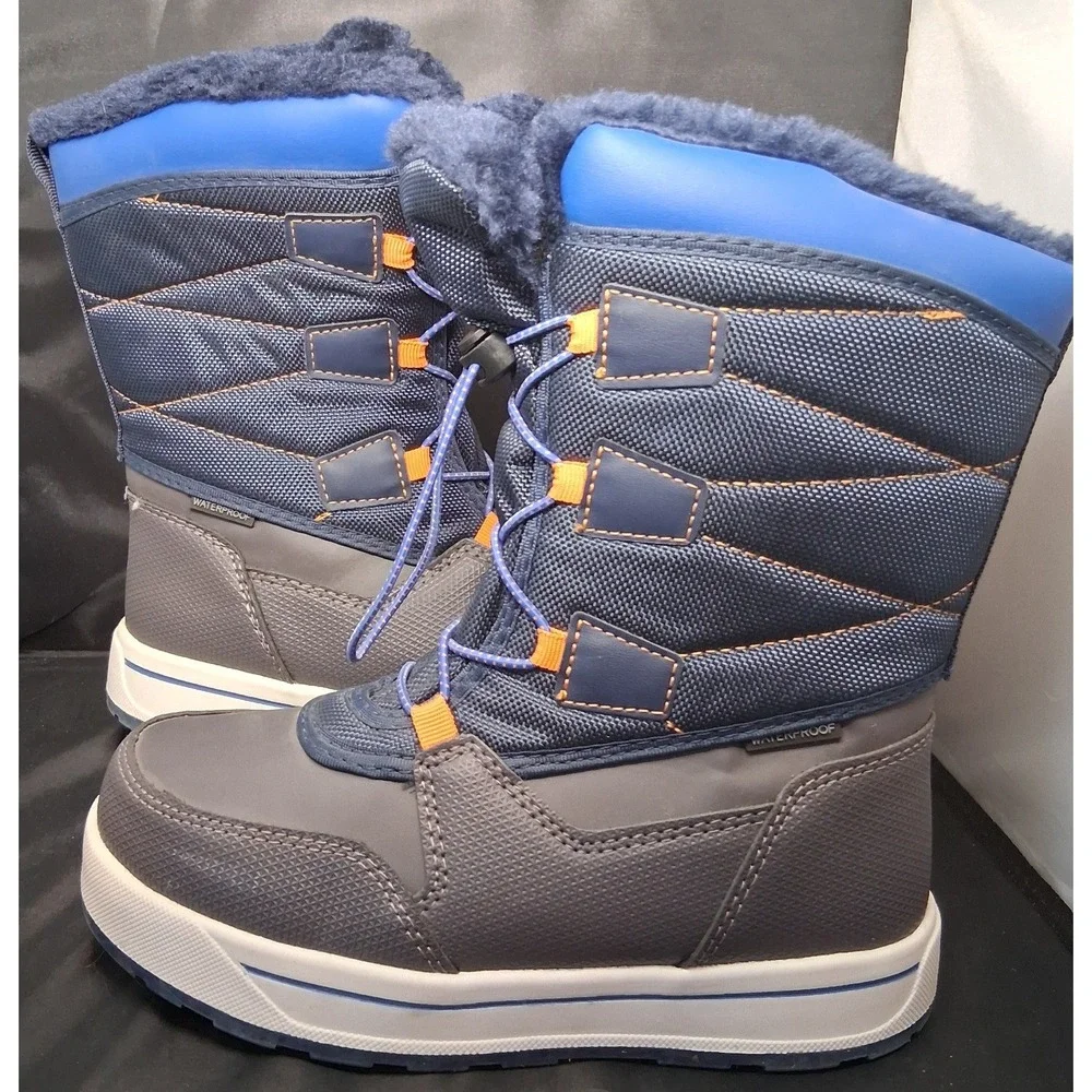 Wonder Nation Kids Navy Waterproof 3M Thinsulate Winter Boots Size 3 BYWN43CK003